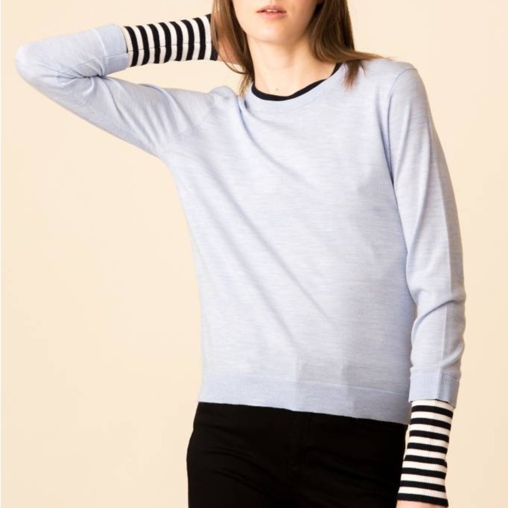 Veronica Beard Avery Marino Wool Blend Sweater